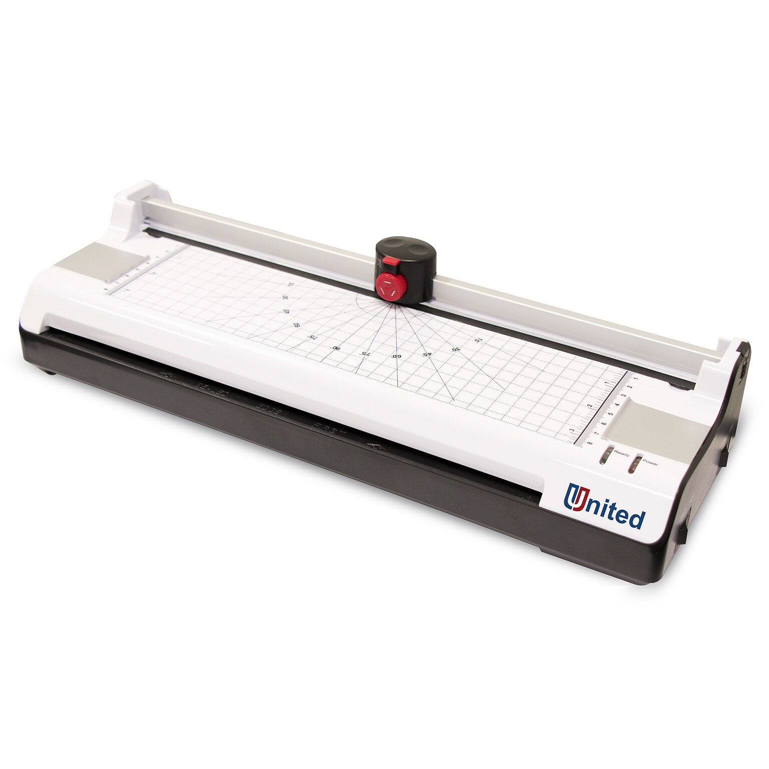 United LT13 Thermal & Cold Laminator with Paper Trimmer and Corner Rounder, 13 Width, Black/White (LT13)