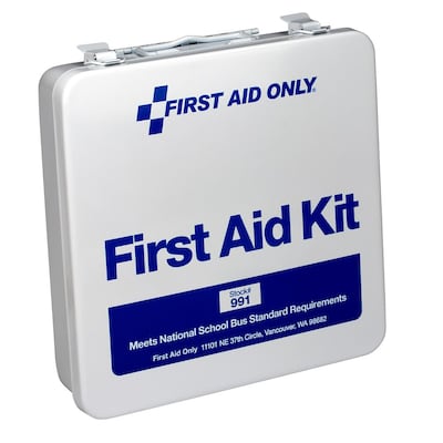 First Aid Only® Bus First Aid Kit, 165-Piece, 50 Person, White/Blue (ACMFAO991)