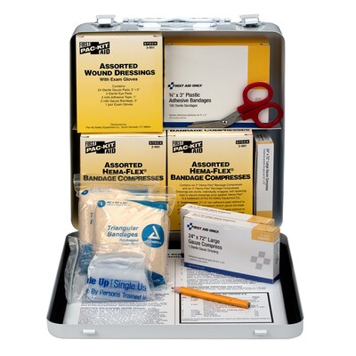 First Aid Only 520-FR All-Purpose Emergency First Aid Kit for Home, Work,  and Travel, 158 Pieces