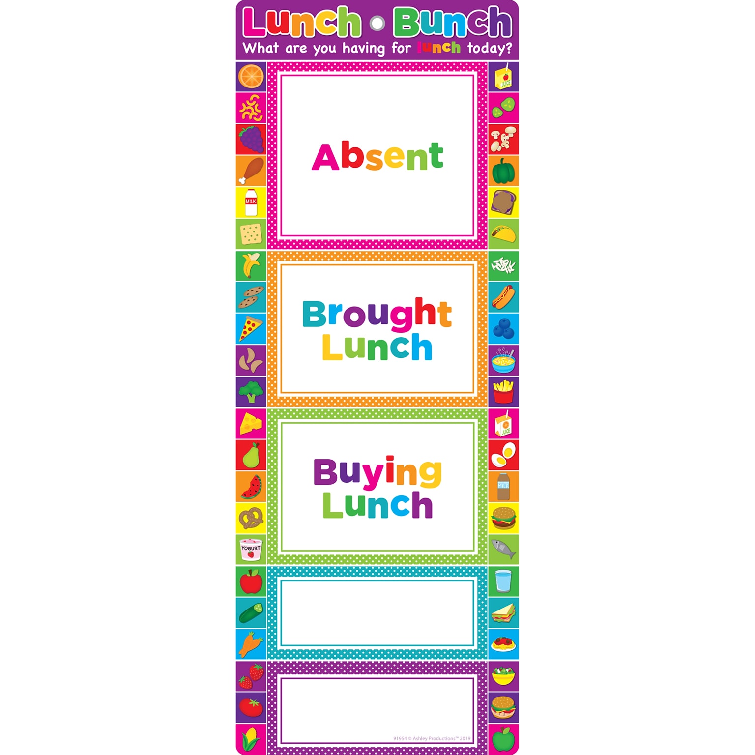 Ashley Productions Smart Poly Lunch Bunch Clip Chart (ASH91954)