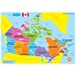 Ashley Productions Smart Poly 12" x 17" Canada Basic Map Learning Mat, Double-Sided (ASH95004)
