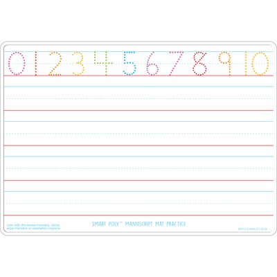 Ashley Productions® Smart Poly™ Learning Mat Manuscript Tracing, Double-Sided, 12" x 17" (ASH95012)