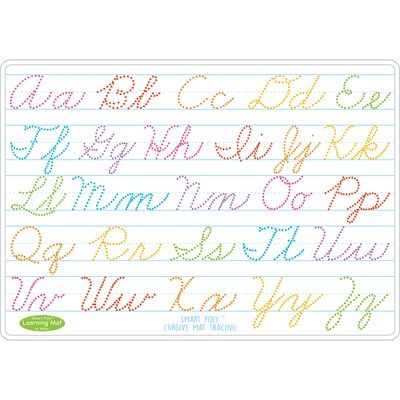 Ashley Productions® Smart Poly™ Learning Mat Cursive Tracing, Double-Sided, 12 x 17 (ASH95013)
