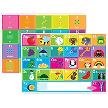 Ashley Productions Smart Poly 12 x 17 Double-Sided, ABC & Numbers 1-20 Learning Mat, Double-Sided