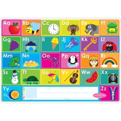 Ashley Productions Smart Poly 12 x 17 Double-Sided, ABC & Numbers 1-20 Learning Mat, Double-Sided