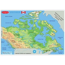 Ashley Productions Smart Poly 12 x 17 Physical Canada Map Learning Mat, Double-Sided (ASH95024)