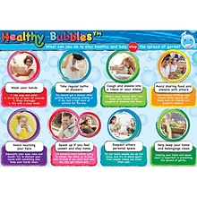 Ashley Productions Smart Poly 12 x 17 Healthy Bubbles Handwashing and Hygiene Learning Mat, Double