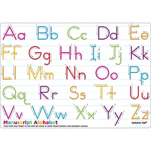 Ashley Productions® Smart Poly® PosterMat Pals® Manuscript Alphabet, 12 x 17.25 (ASH95207)