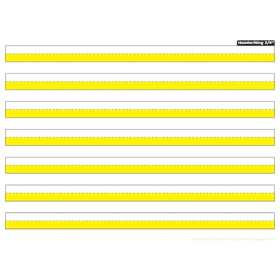 Ashley Productions Smart Poly Space Savers 13 x 9.5 Yellow Highlighted Handwriting 3/4 PosterMat