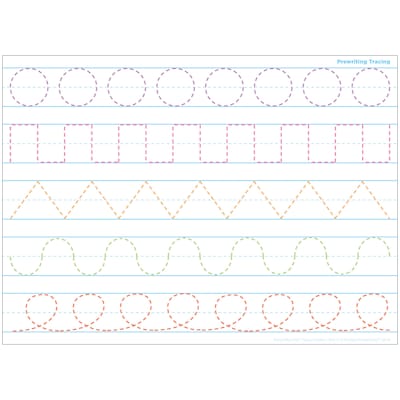 Ashley Productions® Smart Poly® PosterMat Pals® Space Savers Prewriting Tracing, 13 x 9.5 (ASH9531