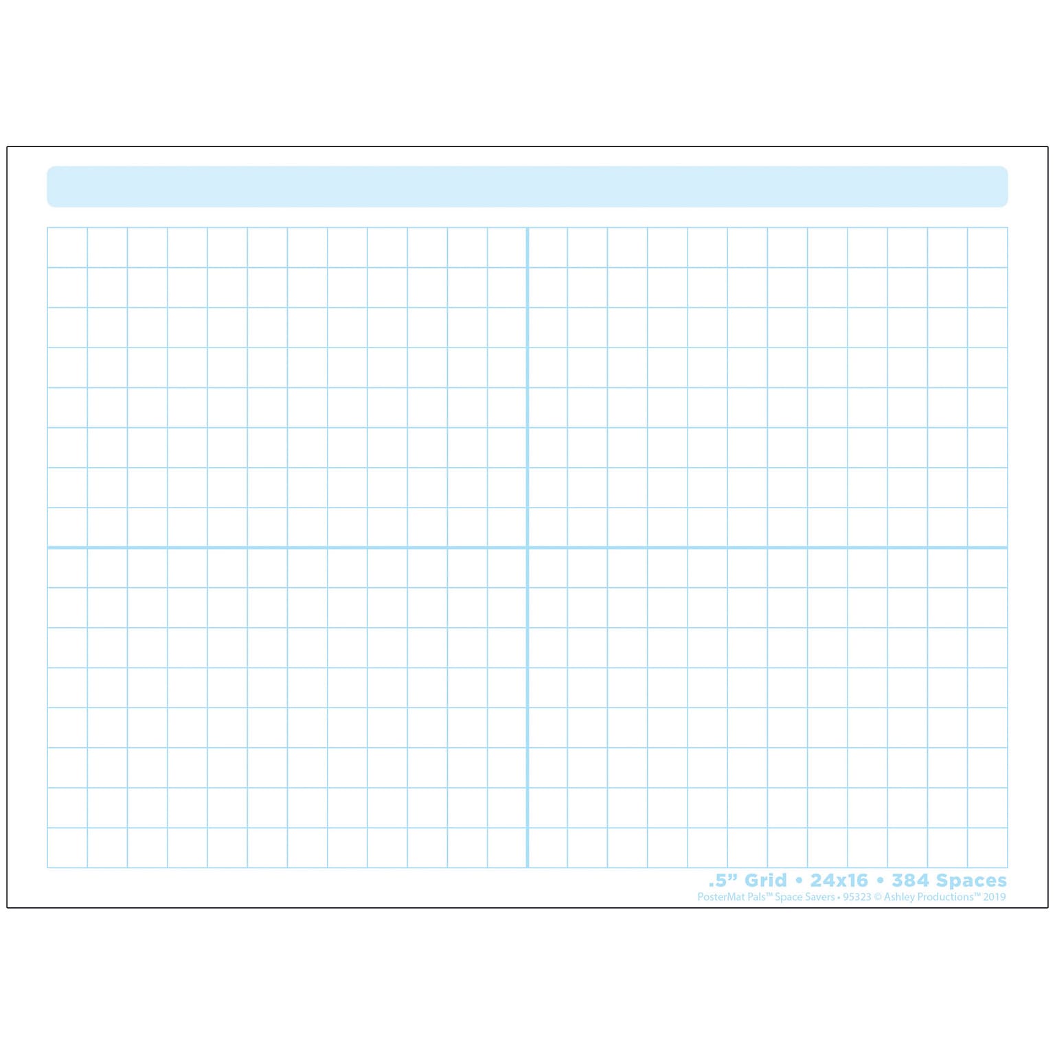 Ashley Productions Smart Poly Space Savers 13 x 9.5 Grid Blocks 1/2 PosterMat Pals, Single Sided (ASH95323)