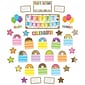 Ashley Productions® Smart Poly® Birthday Donutfetti Design Mini Bulletin Board Set, 33 Piece Set (ASH96002)