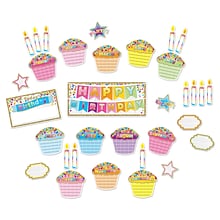 Ashley Productions® Smart Poly® Birthday Confetti Design Mini Bulletin Board Set, 33 Piece Set (ASH9