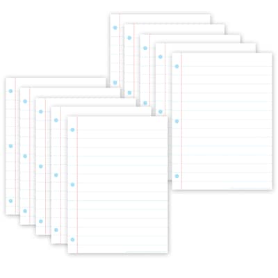 Ashley Productions Smart Poly Space Savers 13 x 9.5 White Notebook Paper PosterMat Pals, Pack of 1