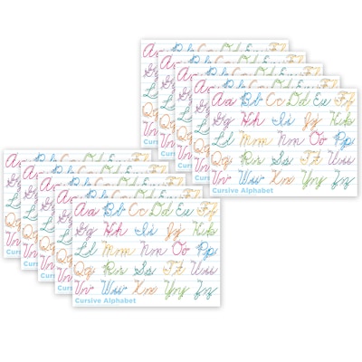 Ashley Productions® Smart Poly® PosterMat Pals® Space Savers Traditional Cursive, 13 x 9.5, Pack o