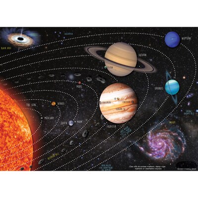 Ashley Productions Smart Poly Space Savers 13" x 9.5" Solar System PosterMat Pals, Pack of 10 (ASH97030)