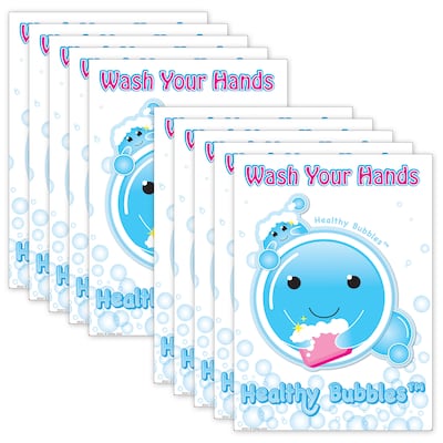 Ashley Productions Smart Poly Space Savers 13 x 9.5Healthy Bubbles PosterMat Pals, Pack of 10 (ASH