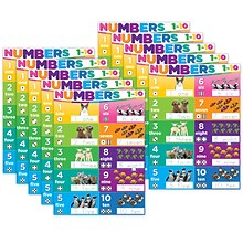 Ashley Productions Smart Poly Space Savers 13 x 9.5 Numbers 1-10 PosterMat Pals, Pack of 10 (ASH97