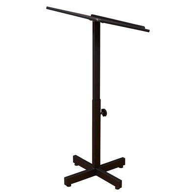 Oklahoma Sound Portable Presentation Series Adjustable Speaker Stand Podium 30-44"H, Mahogany (70-MY)