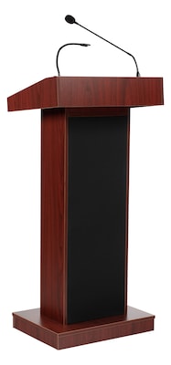 Oklahoma Sound Orator Series 46H, Wireless Ready Floor Sound Lectern, Mahogany (800X-MY)