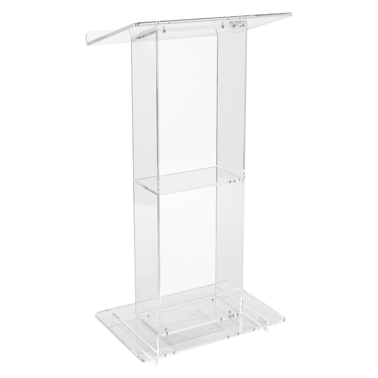 Oklahoma Sound Contemporary Series, 46H, Acrylic Floor Lectern, Clear (401S)