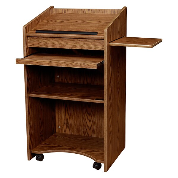 Oklahoma Sound Aristocrat Series, 46H Floor Lectern, Medium Oak (600-MO)