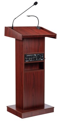 Oklahoma Sound Orator Series 46"H, Wireless Ready Floor Sound Lectern, Mahogany (800X-MY)