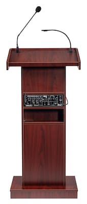 Oklahoma Sound Orator Series 46"H, Wireless Ready Floor Sound Lectern, Mahogany (800X-MY)
