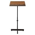 Oklahoma Sound Portable Presentation Series Adjustable Speaker Stand Podium 30-44H, Medium Oak (70-