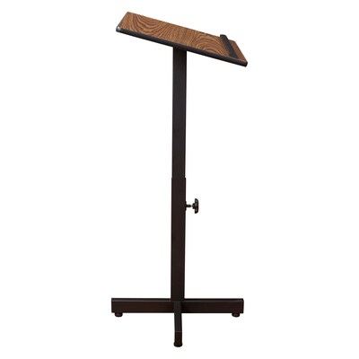 Oklahoma Sound Portable Presentation Series Adjustable Speaker Stand Podium 30-44"H, Medium Oak (70-MO)