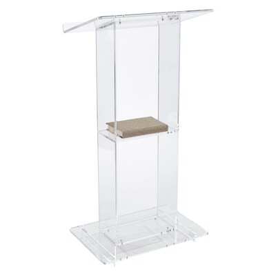 Oklahoma Sound Contemporary Series, 46"H, Acrylic Floor Lectern, Clear (401S)