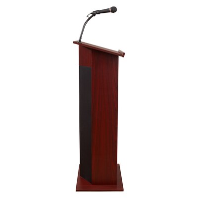 Oklahoma Sound Power Plus Series 46"H, Wireless Ready Floor Sound Lectern, Mahogany (111PLS-MY)