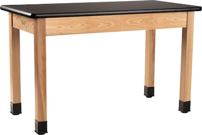 National Public Seating Wood Series Science Table, 24 x 60 x 30, Rectangle High Pressure Table, B