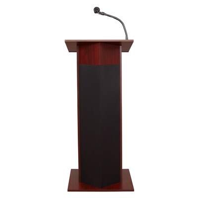 Oklahoma Sound Power Plus Series 46"H, Wireless Ready Floor Sound Lectern, Mahogany (111PLS-MY)