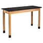 National Public Seating Wood Series Science Table, 24" x 72" x 36", Rectangle High Pressure Table, Black/Ash (SLT2-2472H)