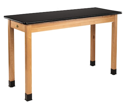 National Public Seating Wood Series Science Table, 24 x 60 x 36, Rectangle High Pressure Table, B