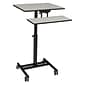 National Public Seating Sit & Stand Desk Series, 28"-45"H Adjustable, Gray Nebula/Black (EDTC)