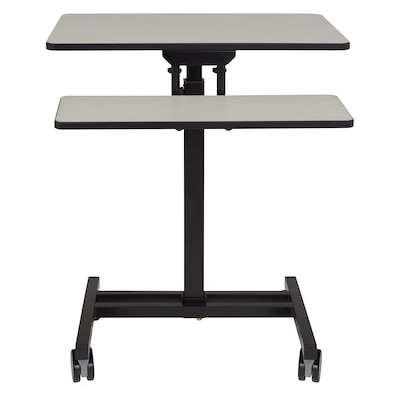 National Public Seating Sit & Stand Desk Series, 28-45H Adjustable, Gray Nebula/Black (EDTC)