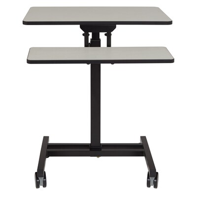 National Public Seating Sit & Stand Desk Series, 28"-45"H Adjustable, Gray Nebula/Black (EDTC)