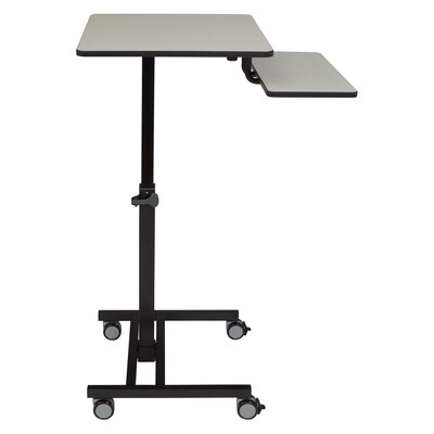 National Public Seating Sit & Stand Desk Series, 28"-45"H Adjustable, Gray Nebula/Black (EDTC)
