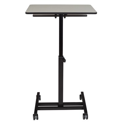 National Public Seating Sit & Stand Desk Series, 28"-45"H Adjustable, Gray Nebula/Black (EDTC)