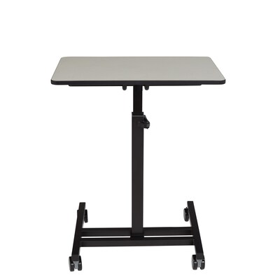 National Public Seating Sit & Stand Desk Series, 28"-45"H Adjustable, Gray Nebula/Black (EDTC)