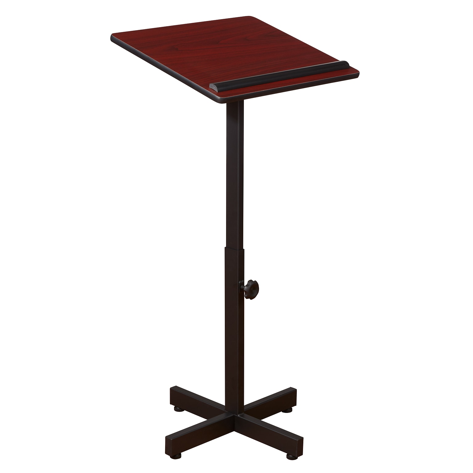 Oklahoma Sound Portable Presentation Series Adjustable Speaker Stand Podium 30-44H, Mahogany (70-MY)