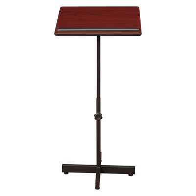 Oklahoma Sound Portable Presentation Series Adjustable Speaker Stand Podium 30-44"H, Mahogany (70-MY)