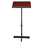 Oklahoma Sound Portable Presentation Series Adjustable Speaker Stand Podium 30-44"H, Mahogany (70-MY)