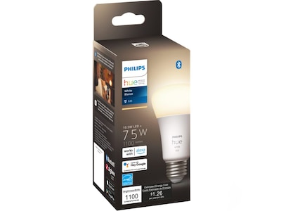 Philips Hue White Light Bulb, A19 2700K 10.5W E26 (563007)
