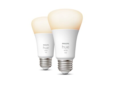 Philips Hue White Light Bulb, A19 2700K 10.5W E26, 2/Pack  (563007)