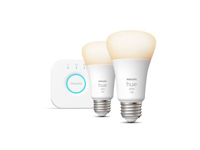 Philips Hue White Starter Kit, A19 2700K 10.5W E26  (563080)