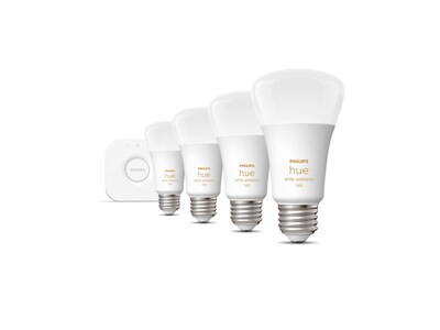 Philips Hue White Starter Kit, A19 2200K-6500K 10.5W E26  (563270)