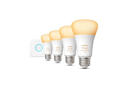 Philips Hue White Starter Kit, A19 2200K-6500K 10.5W E26  (563270)